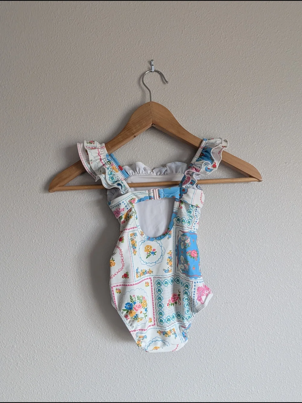 SweetHoney Floral Patchwork Ruffle Maisie One-Piece